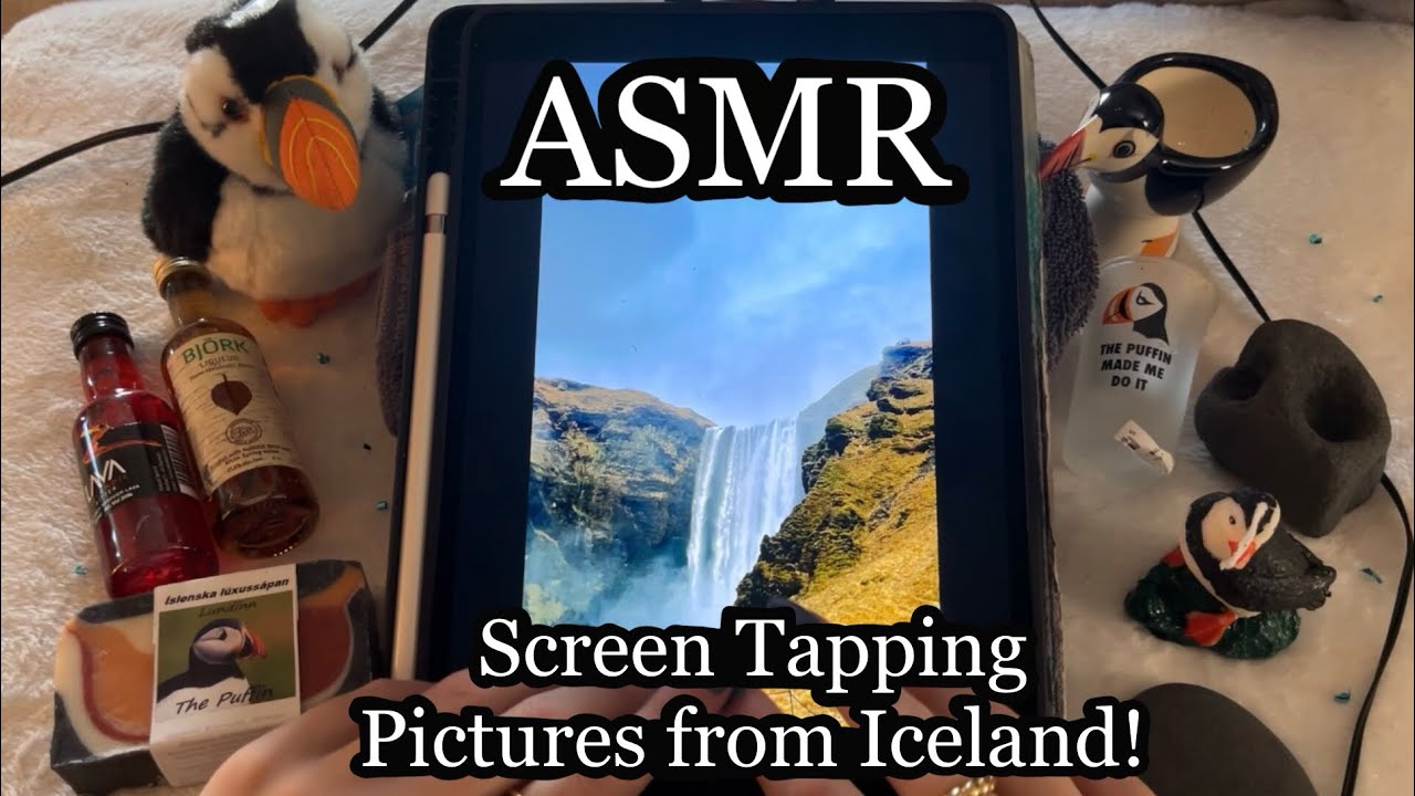 ASMR Screen Tapping & Pictures From Iceland!🌋❄️🩵🏔️No Talking