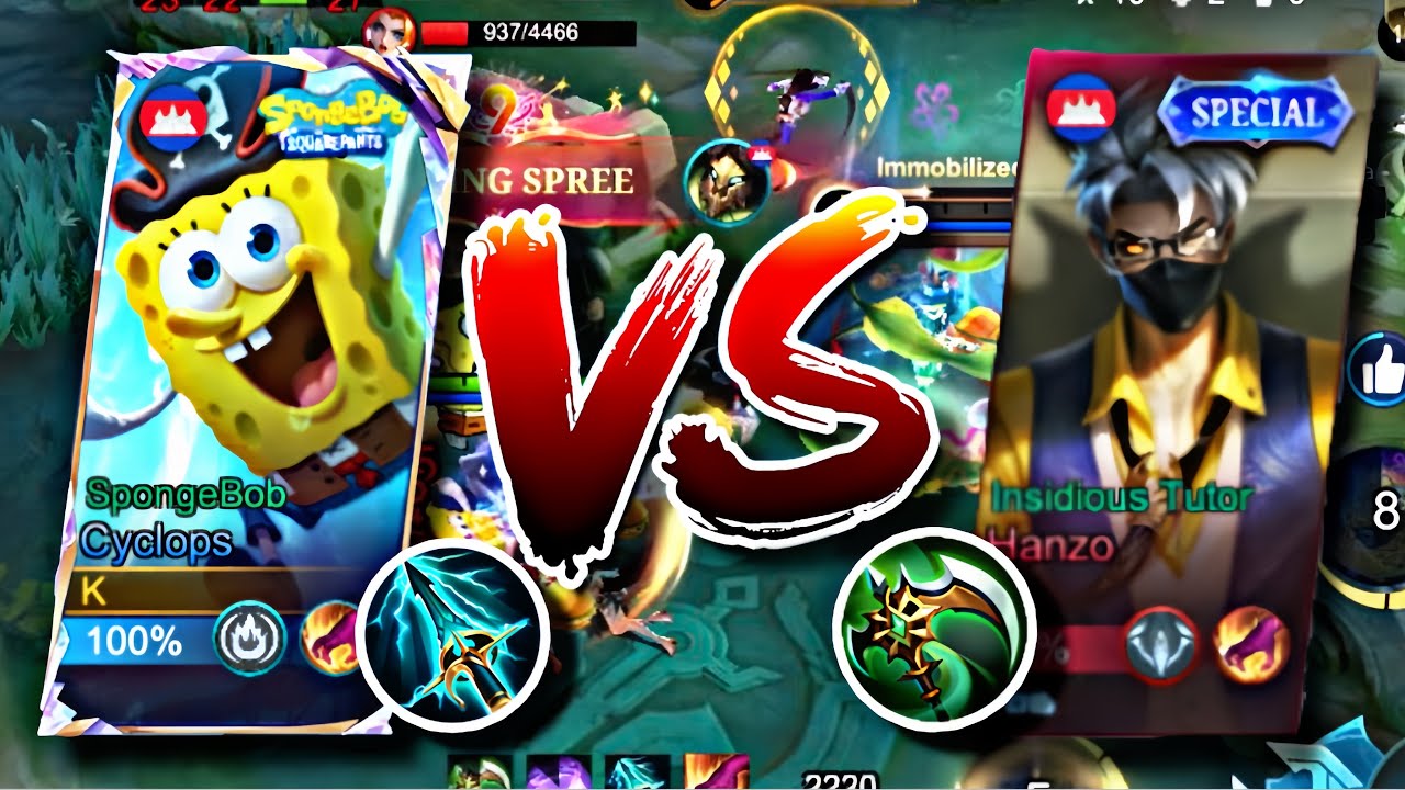 MLBB - CYCLOPS BUILD ITEAM SKY PIERCER VS HANZO BUIDING HEAN ICON | FULL GAME PLAY SOLO RAKED 🔥