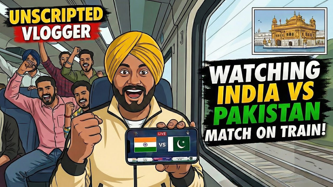 Daily Life Vlogs Watching India Vs Pakistan Match on Train Unscripted Vlogger 