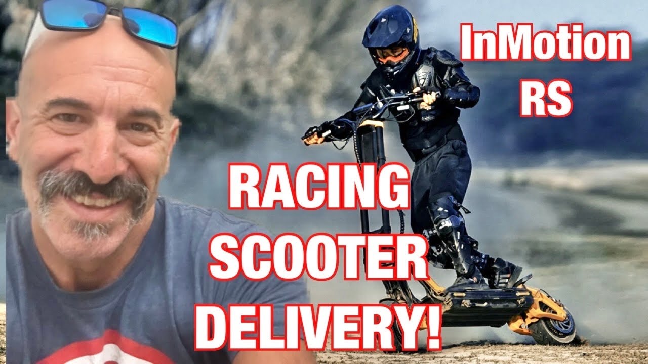 I rode a ELECTRIC RACING SCOOTER on a Doordash shift InMotion RS insanely fast sick build quality