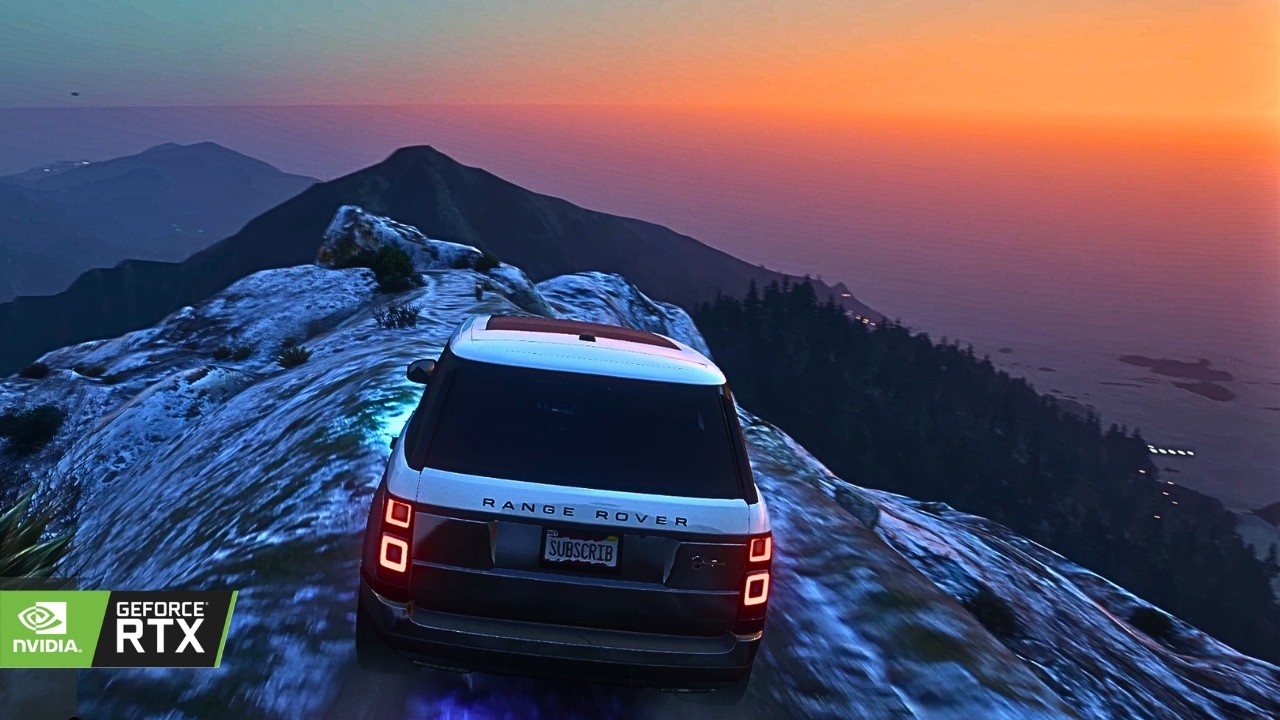Ultra Realistic Drive to the Top of Mount Chiliad | GTA 5 Range Rover