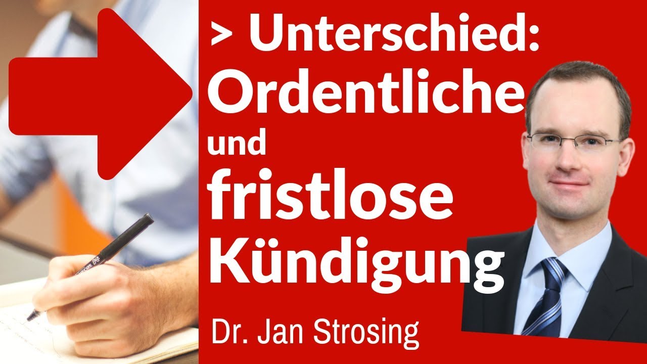 ✔ Ordentliche Kündigung - Fristlose Kündigung -► Wo ist der Unterschied ?
