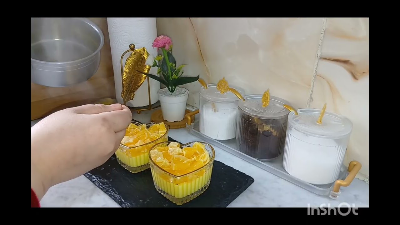 تحلية البرتقال🍊🍊🍊 ثامن تحلية لشهر رمضان الكريم بقوام كريمي سهلة وسريعة وبزاف بنينة 