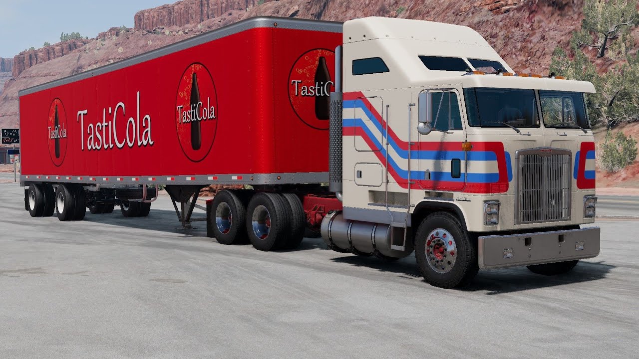 BeamNG Drive - TC83 Cabover Long Haul Truck + Spread Axle Trailer in Utah