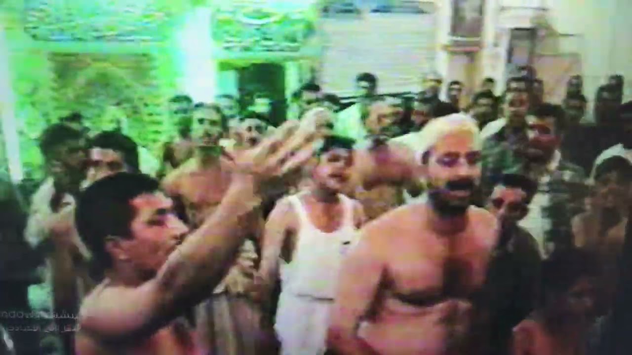 الكاظميه المقدسه سنة 2003 ذكرى شهادة الإمام الكاظم عليه السلام موكب عزاء الجمهور جامع الشريف المرتضى