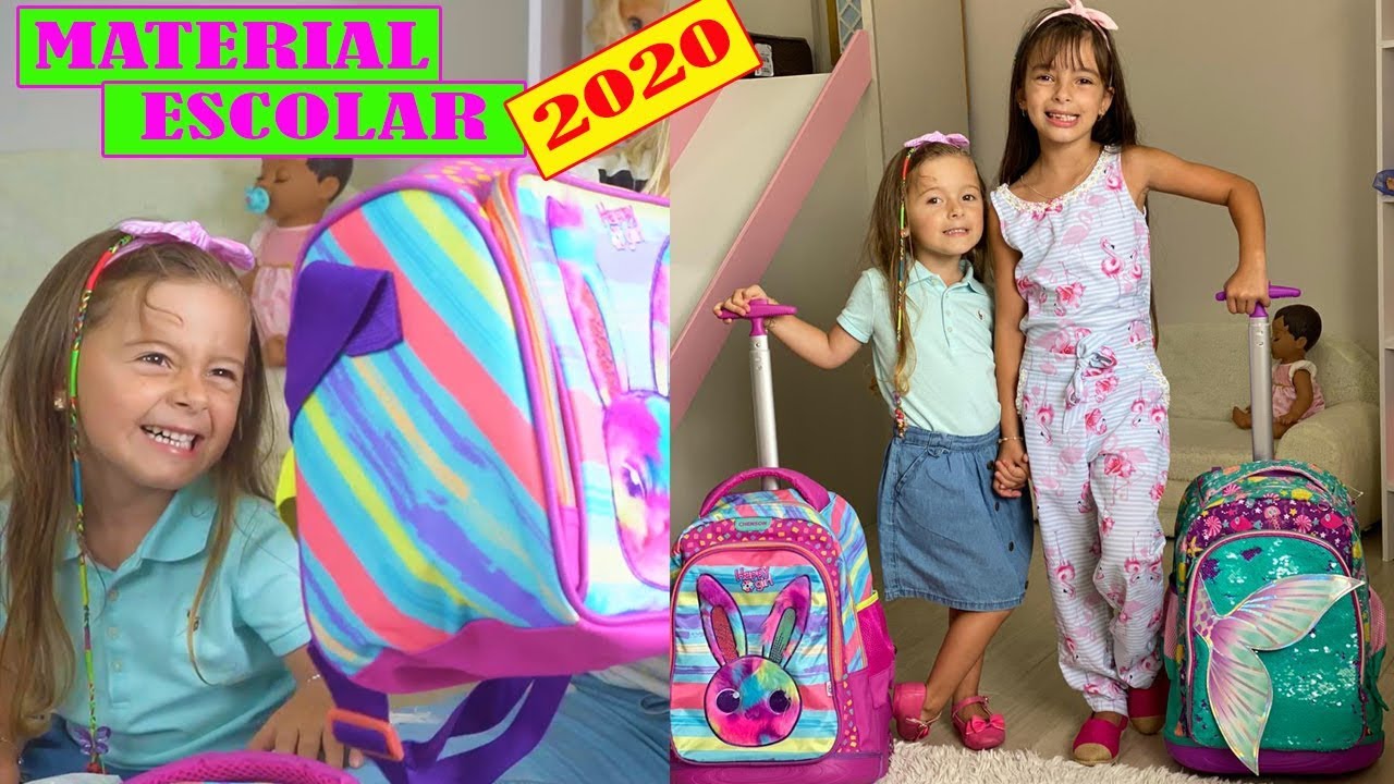 MATERIAL ESCOLAR DA LAURINHA E HELENA 2020 - VLOG JÉSSICA GODAR, LAURINHA E HELENA