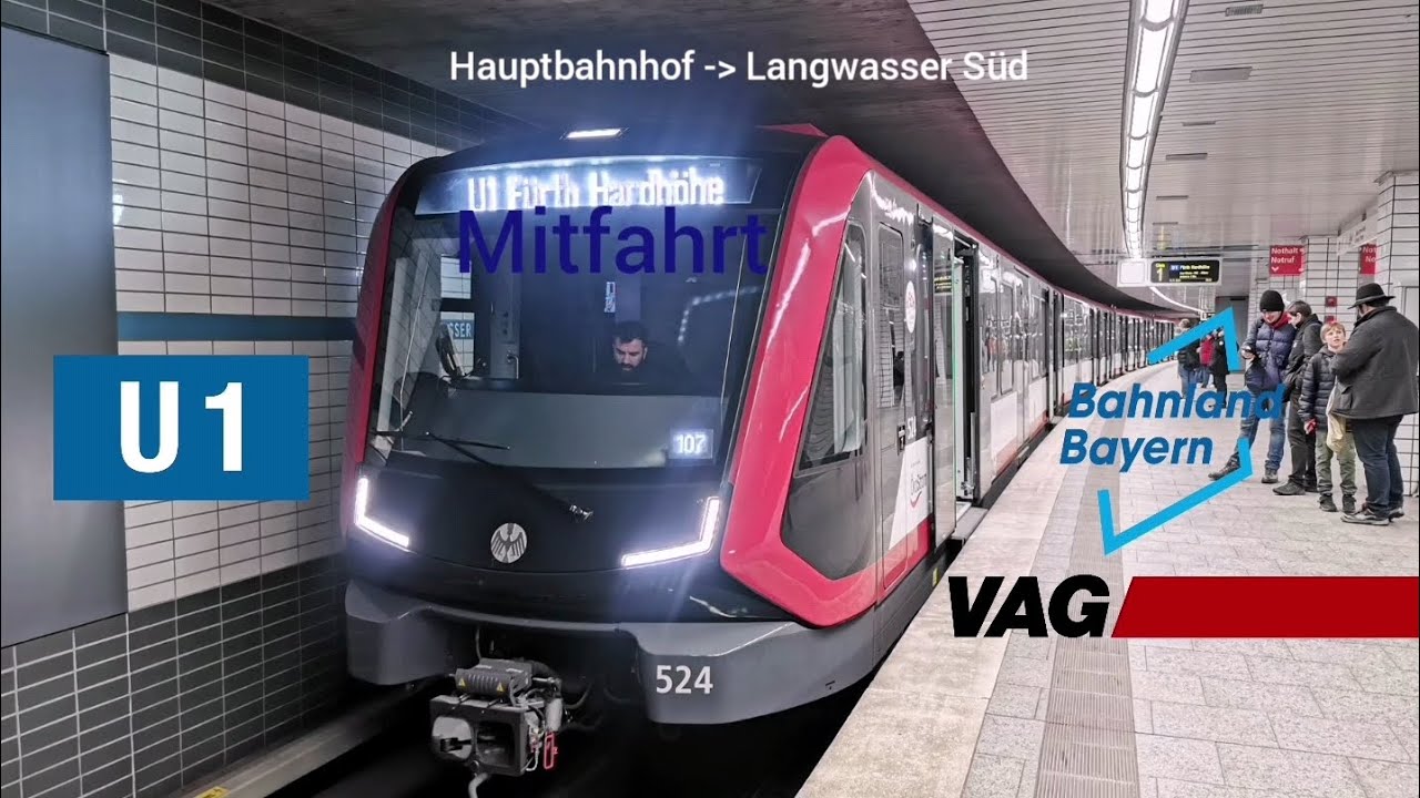 U-Bahn Nürnberg || Mitfahrt im G1 || U1 ||