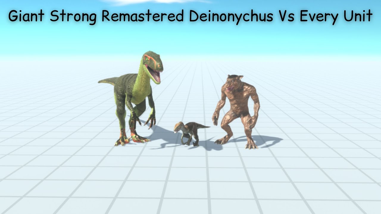 Giant Strong Remastered Deinonychus Vs Every Unit ARBS |Animal Revolt Battle Simulator