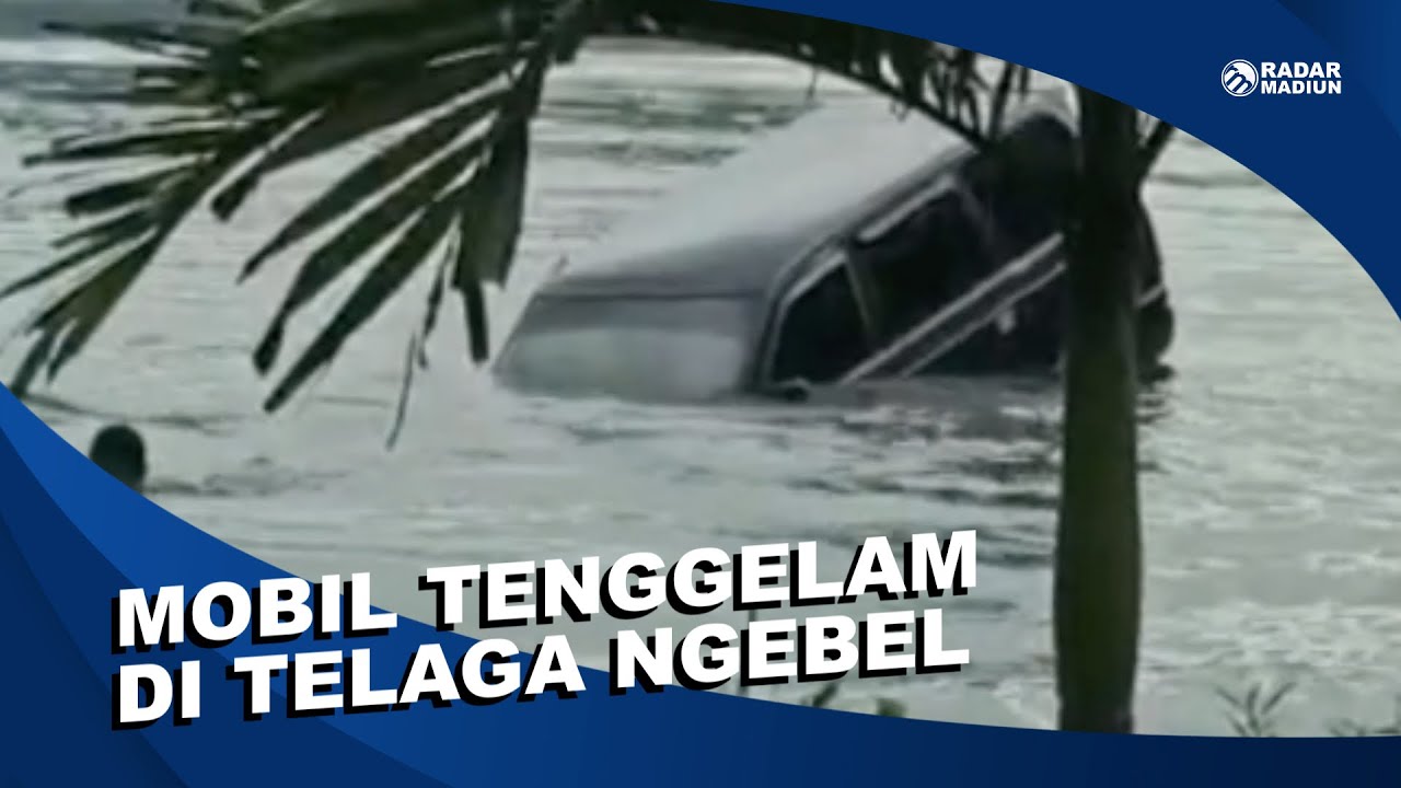 PONOROGO - DITINGGAL PEMILIK MAKAN, MOBIL TERCEBUR TELAGA NGEBEL