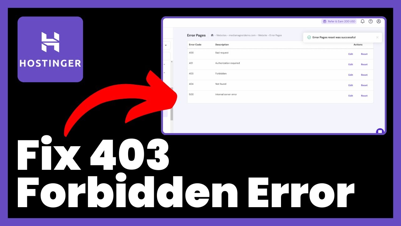 How to Fix 403 Forbidden Error in Hostinger