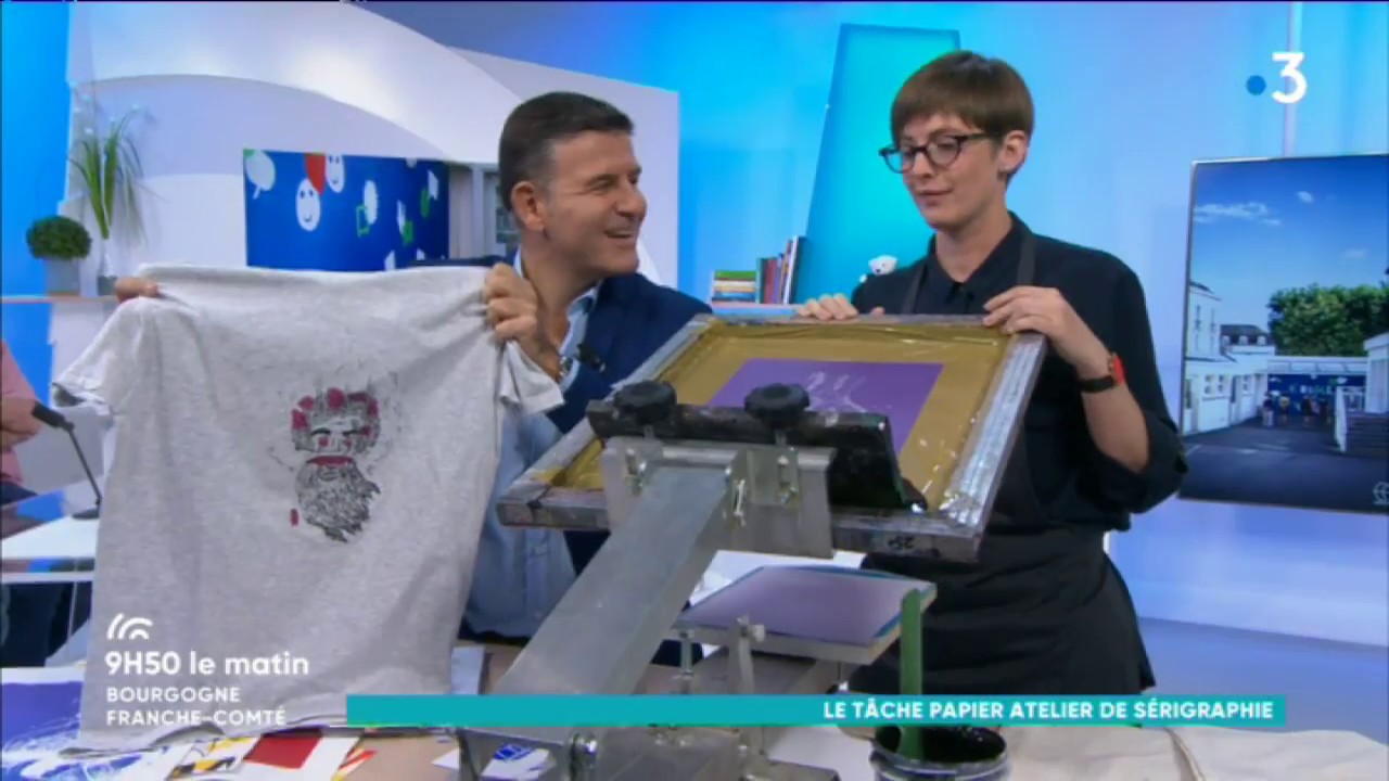 Le t&acirc;che papier : atelier de s&eacute;rigraphie &agrave; Dijon