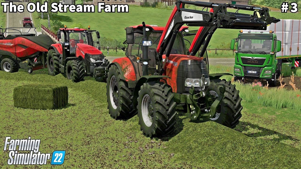 Baling, Wrapping & Picking Up Grass │The Old Stream│FS 22│Timelapse#3