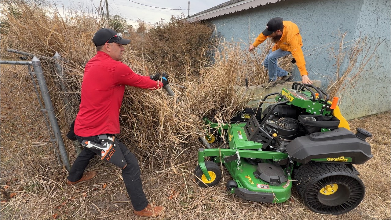 It Was a RISK Mowing This Yard With NO Permission… While the Homeowner Was Inside!