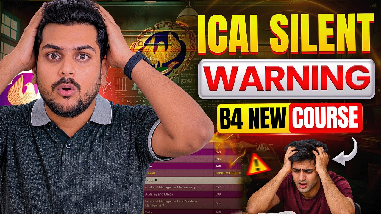 ICAI 5 Biggest Silent Warnings Before New CA Course || CA Exam Sep 26 & Jan 27