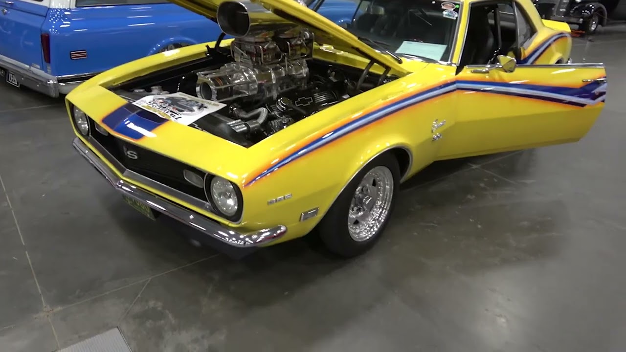 1968 Camaro SS Blown Pro Street Car at CVAS Dreamgoatinc Hot Rod and Classic Muscle Car 4K Video