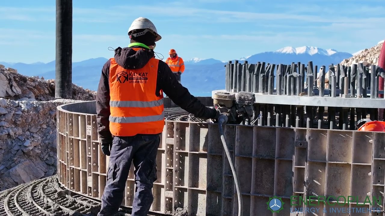 Enercoplan – Energy & Investments-Wind Turbine 1 Foundation Concreting  4k