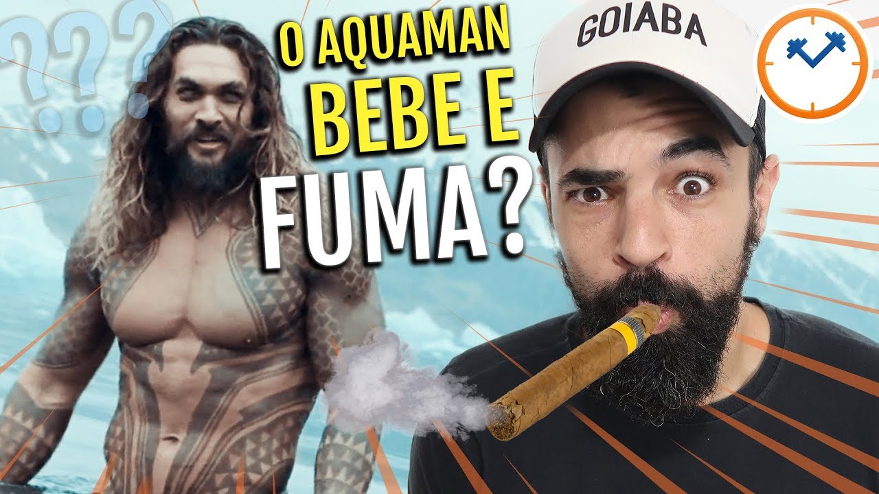 🌊Como é a ROTINA do AQUAMAN (o Jason Momoa bebe e fuma) 🚬 Saúde na Rotina