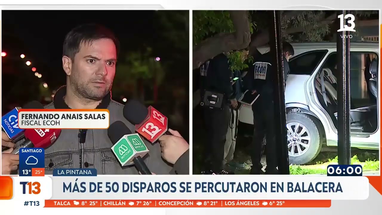 Balacera en La Pintana: Una de las víctimas está grave; la otra se dio a la fuga