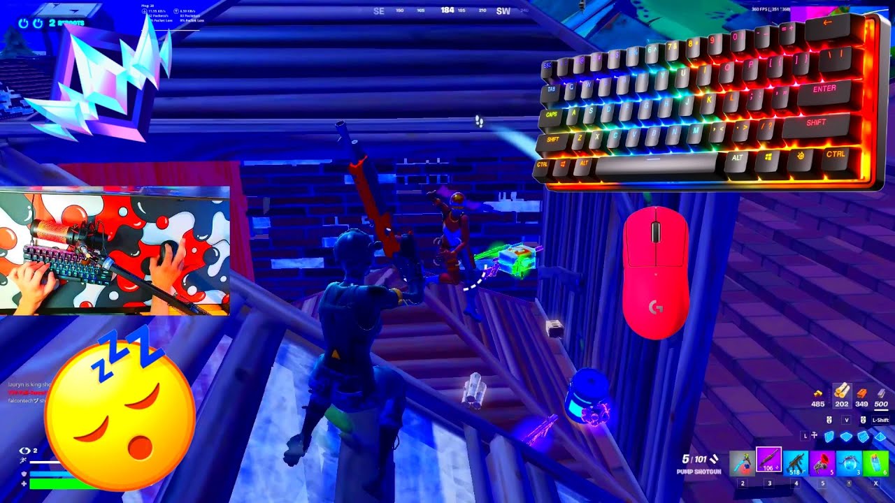 [4HR]Steelseries Apex Pro Mini ASMR 😴 Fortnite Ranked Reload 🏆 Satisfying Keyboard Sounds 360FPS 4K