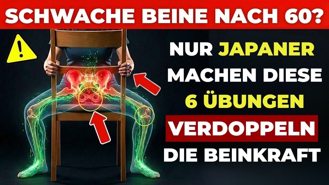 Schwache Beine nach 60? 6 japanische Übungen verdoppeln deine Beinkraft
