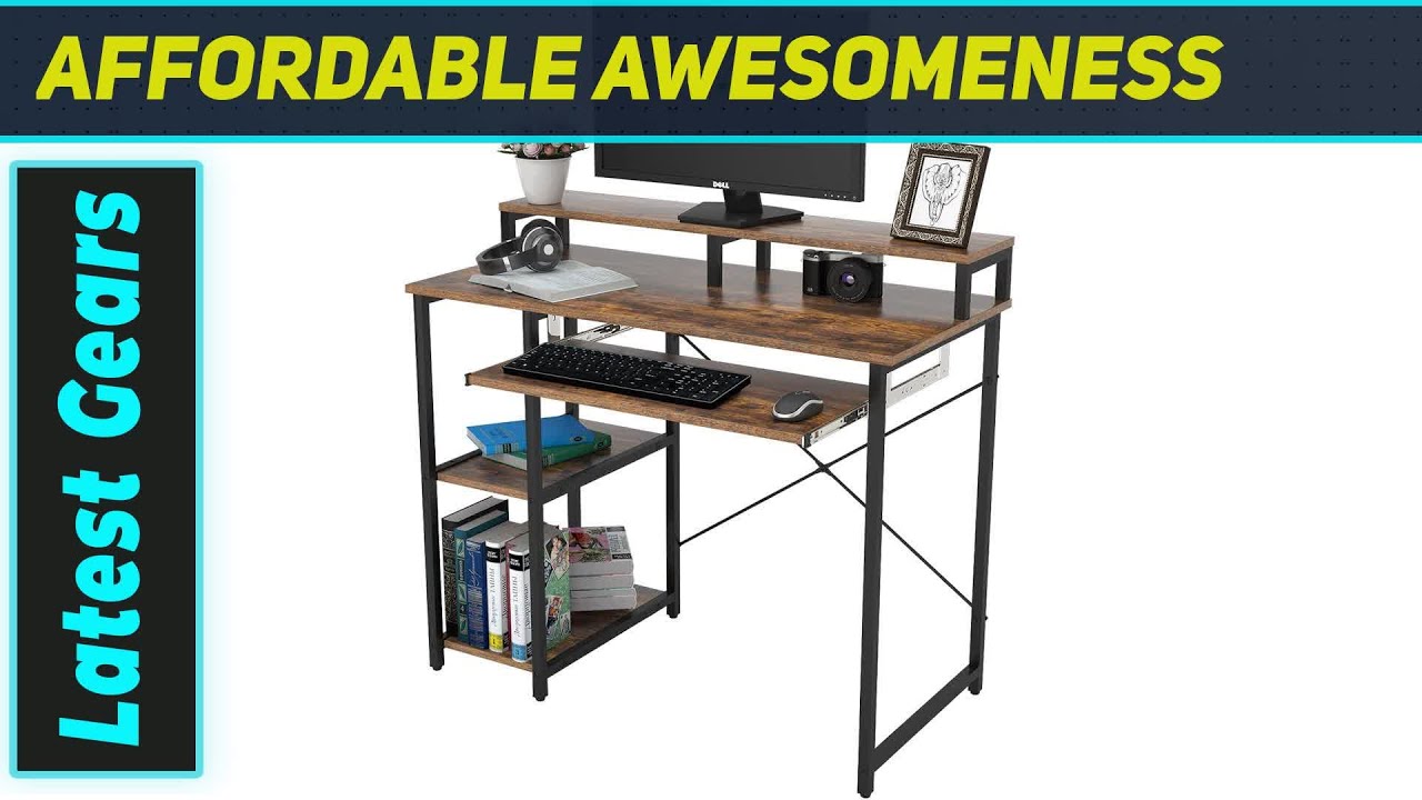 Coaves Industrial Folding Desk &ndash; Best Sturdy and Compact Desk