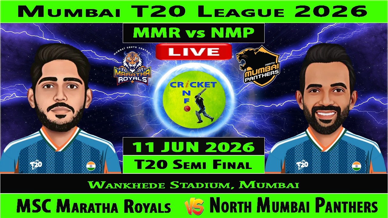 MSC Maratha Royals vs North Mumbai Panthers | MMR vs NMP Live | Semi Final of Mumbai T20 League 2026