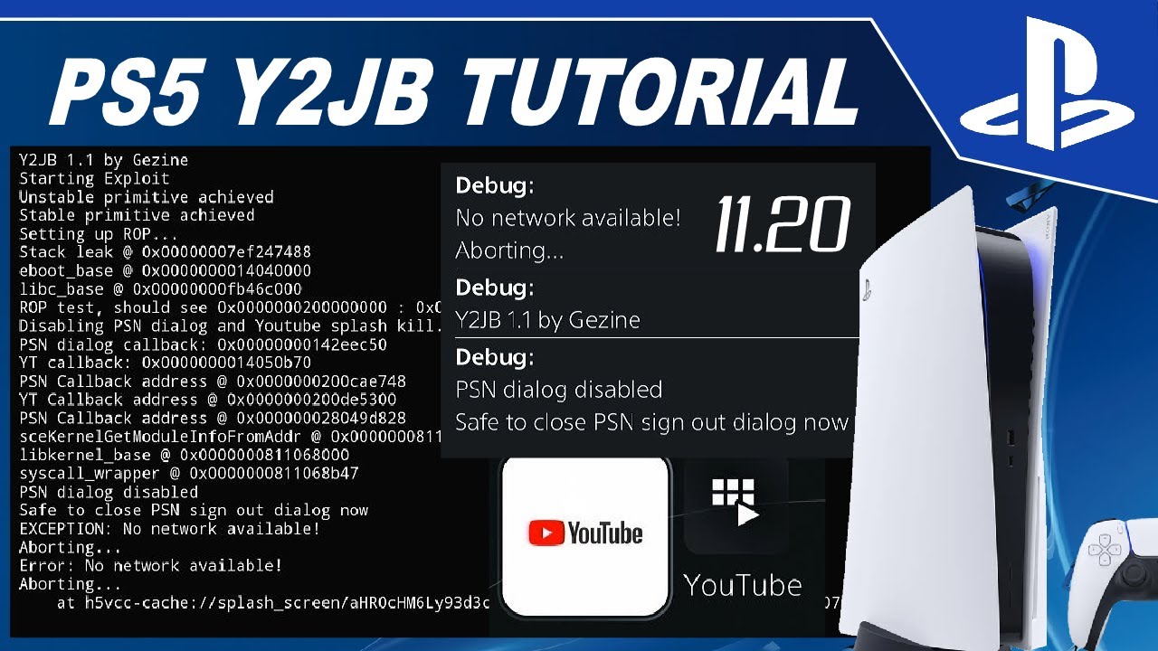 Полное руководство по PS5 Y2JB | Тестирование Y2JB на PS5 11.20