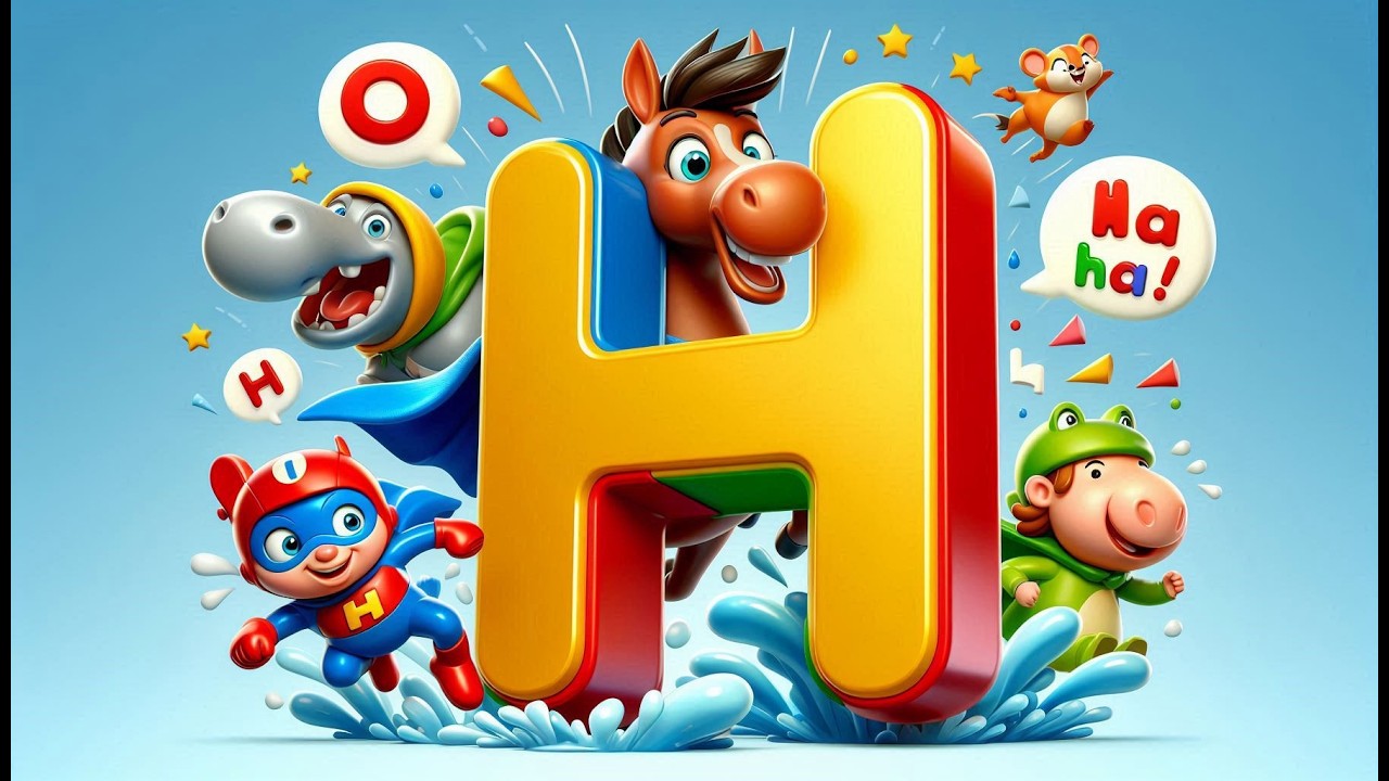 H is for Happy! | Learn the Letter H with Fun 3D Animation