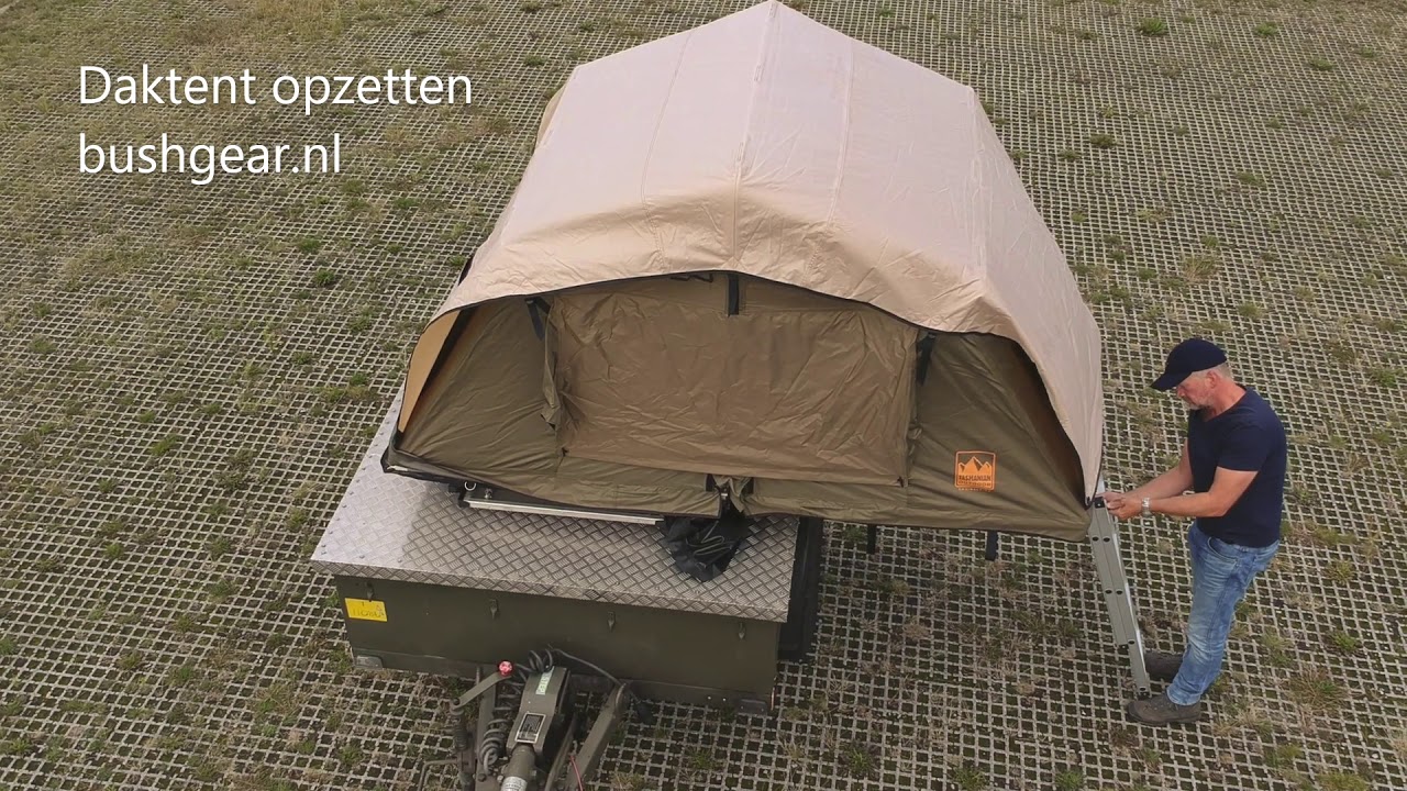 Tasmanian Outdoor SRT140 daktent uitklappen video