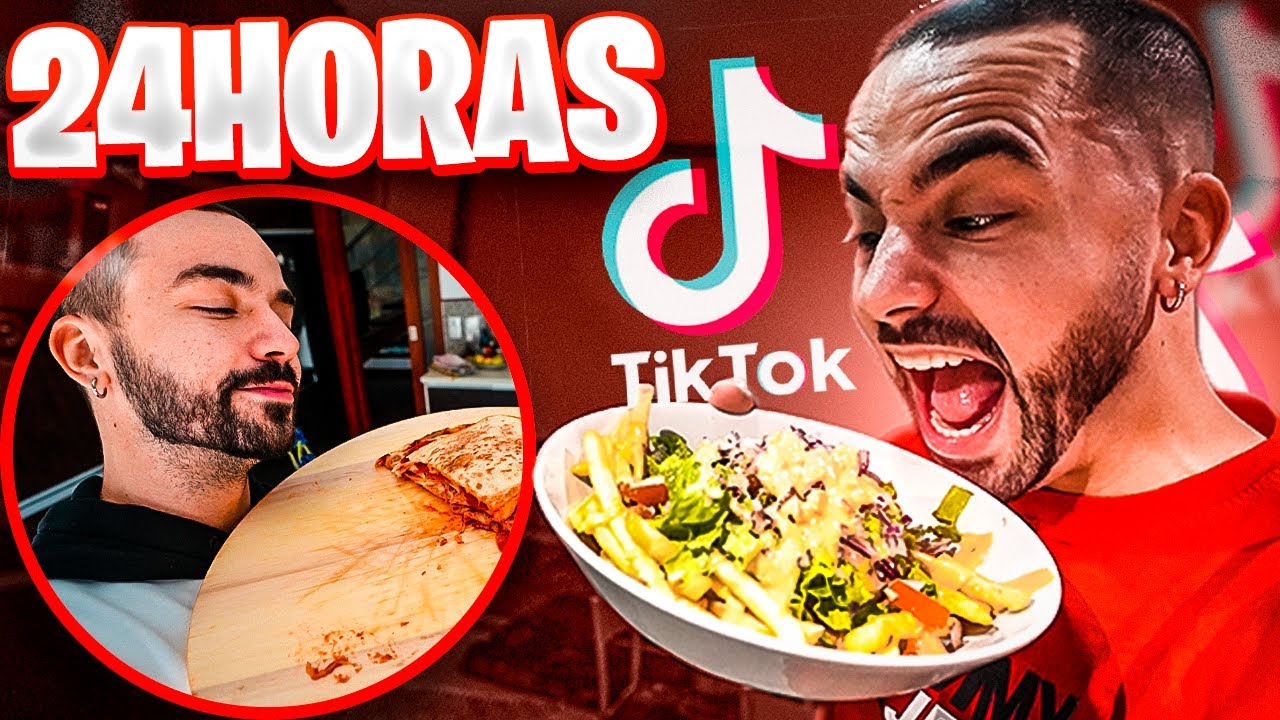 24 HORAS A COMER COMIDAS DO TIK TOK