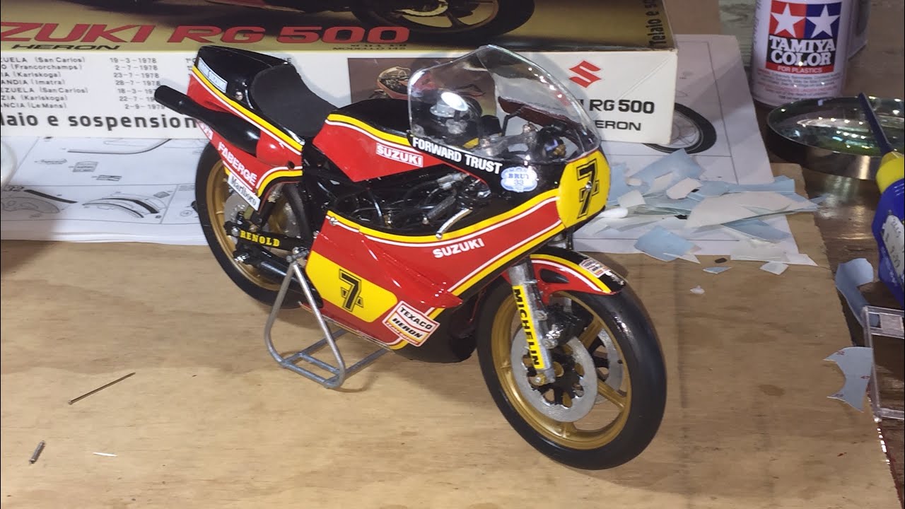 Building a 45 year old RG500 Barry Sheene scale model kit step by step #motorcycle #scalemodel