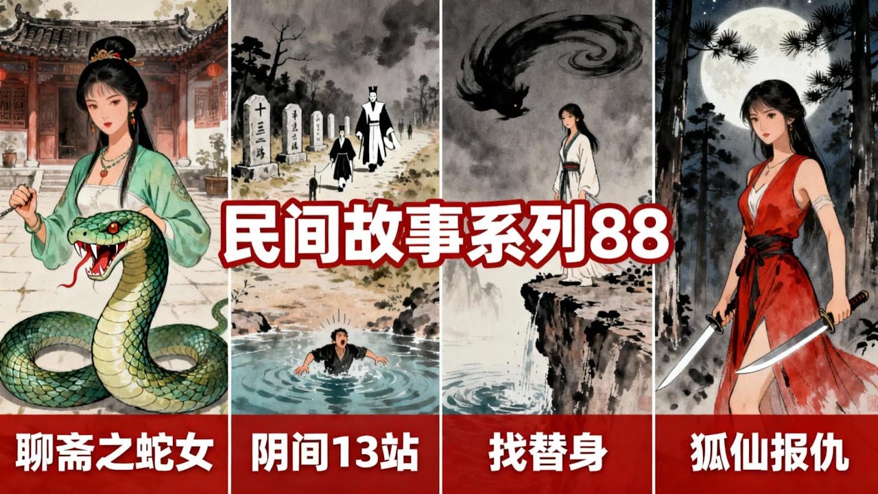 民间故事系列88 #聊斋之蛇女 #阴间13站 #找替身 #狐仙报仇 #聊斋 #阴间 #民间故事