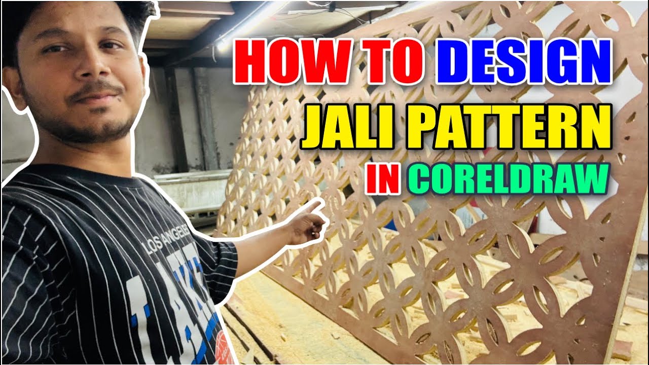 How to Design Jali Pattern in  CorelDraw | CNC Router Training Tutorial | MDF Cutting