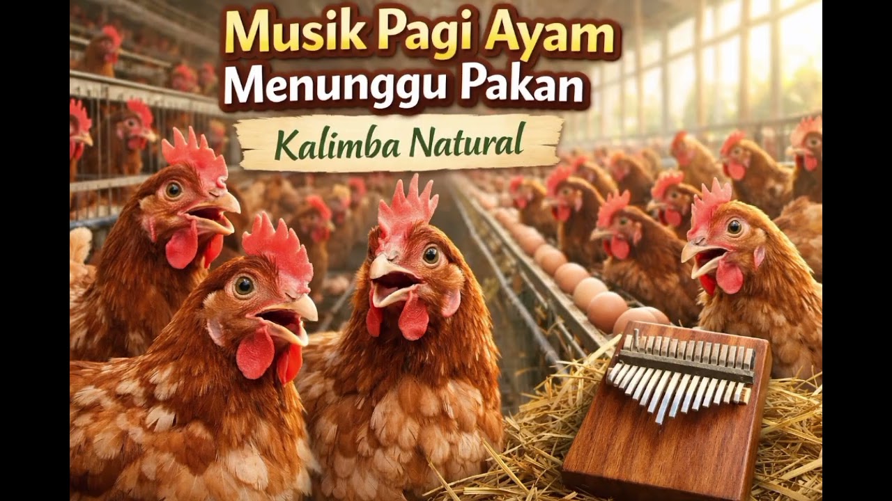 Musik Pagi Ayam Menunggu Pakan I Kalimba Natural