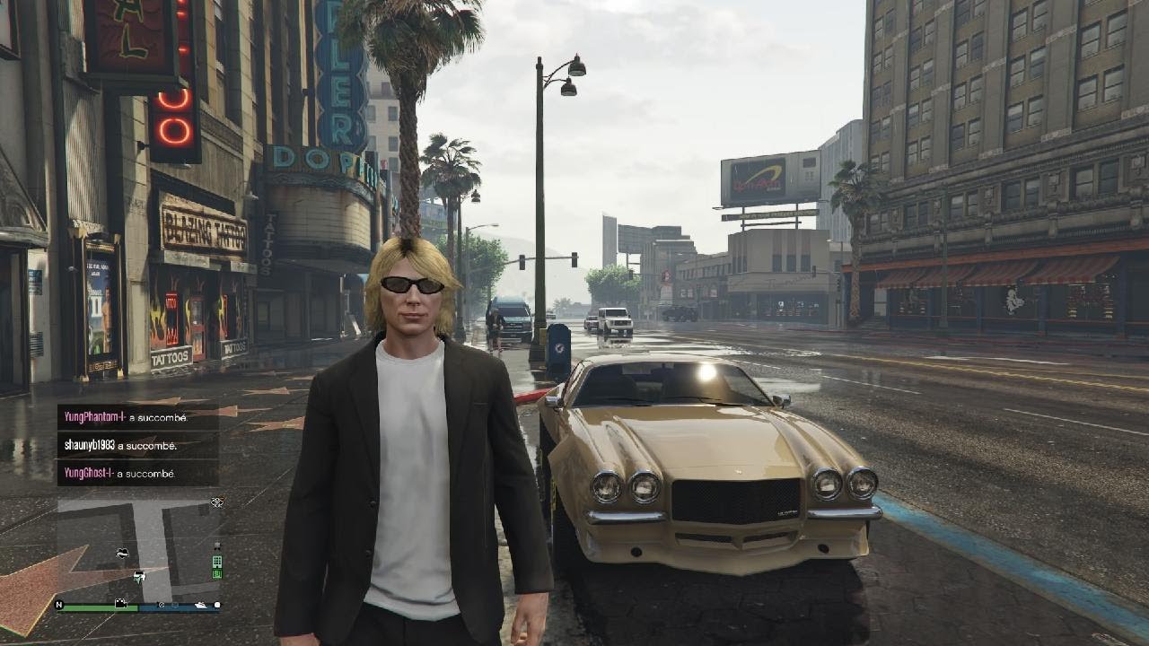 Grand Theft Auto V la night shade....sur Hollywood boulevard  !
