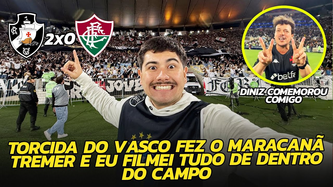 FILMEI O SHOW DA TORCIDA DO VASCO NO MARACANÃ DE DENTRO DO CAMPO! Vasco 2x0 Fluminense