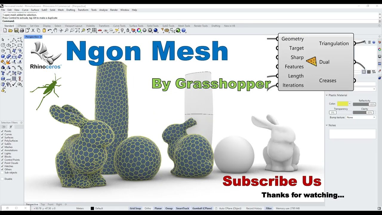 Rhino + Grasshopper Tutorial: Ngon Mesh