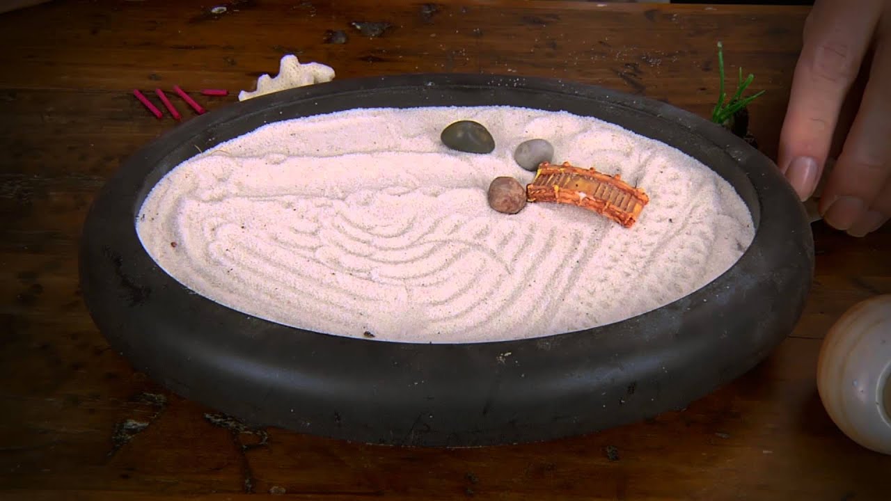 ASMR Creating a Mini Zen Garden