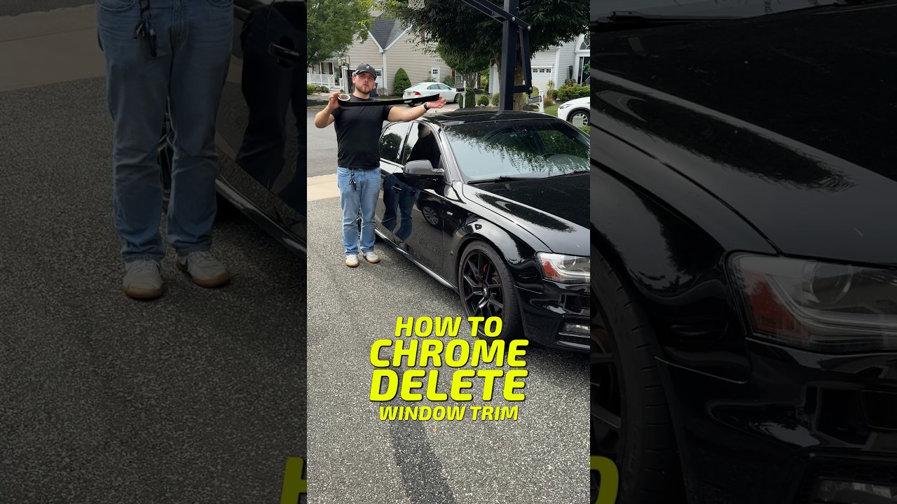 How to CHROME DELETE WINDOW TRIM Part 2 - Gloss Black Vinyl Wrap 🏎️💨