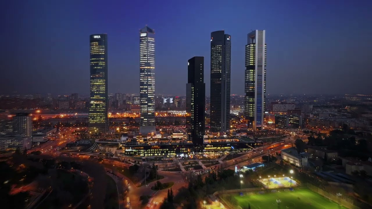 Madrid Cuatro Torres Business Area - Drone 4K 2025