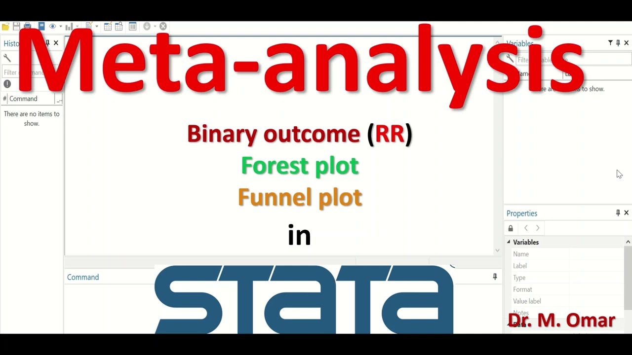 Meta analysis binary outcome risk ratio funnel forest plot in STATA