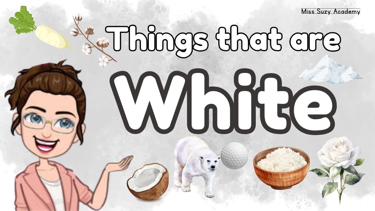 THINGS THAT ARE WHITE | Learning Colors for Kids | White Color Objects