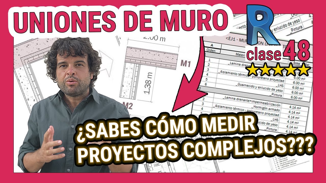 UNIONES de MURO en Revit ✅VACÍO EN MUROS + MATERIALES + DIVIDIR CARA + PINTURA + MEDICIONES PRECISAS