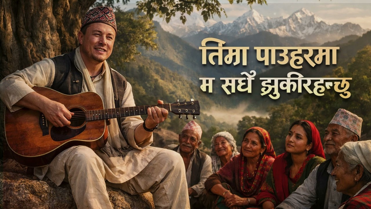 Timra Pau Haruma Ma Sadhai Jhukirahanchu | Rock Version | Nepali AI Song