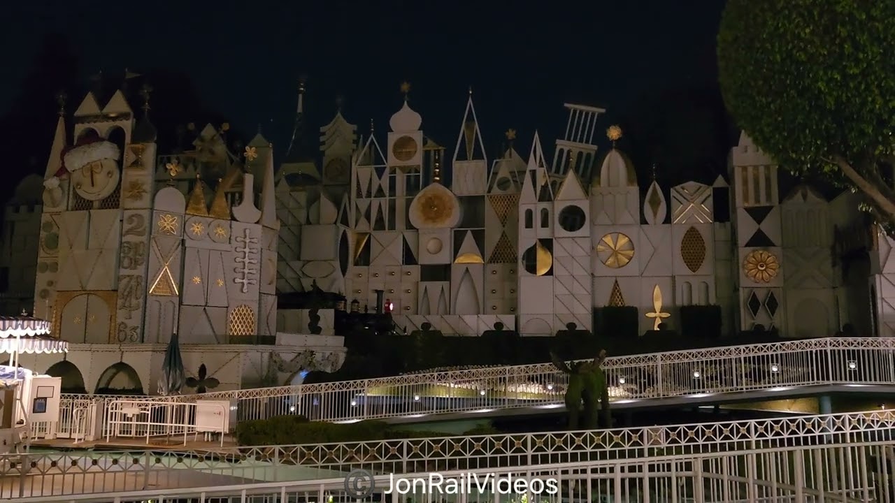 1/26/26 Pre: The Disneyland Railroad: Fred Gurley 3 passes a closed Small World to the roundhouse