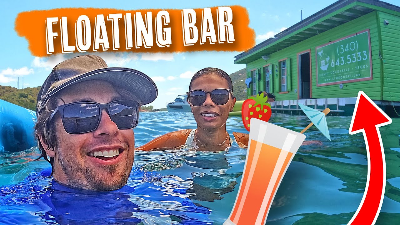 Is this the COOLEST FLOATING BAR in St. John? Watch us Explore! (Floating Bar In USVI)