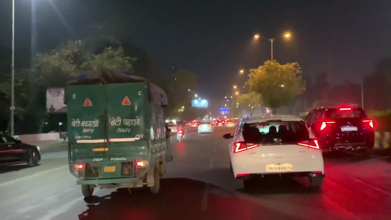 Ring Road to Nizamuddin RRTS Road View 2026 | Delhi Night Drive