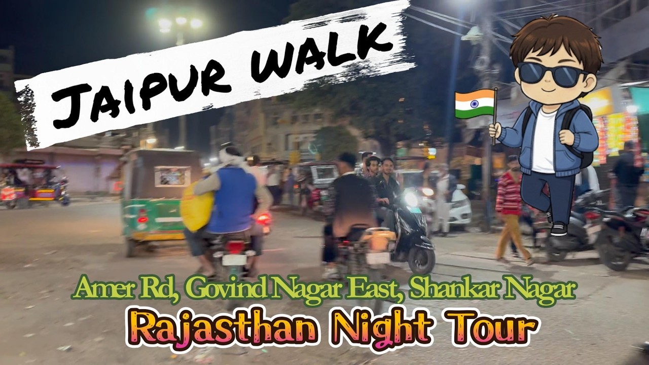 JAIPUR NIGHT WALK 🇮🇳 Vibrant Streets, Cows & Street Food | India ASMR