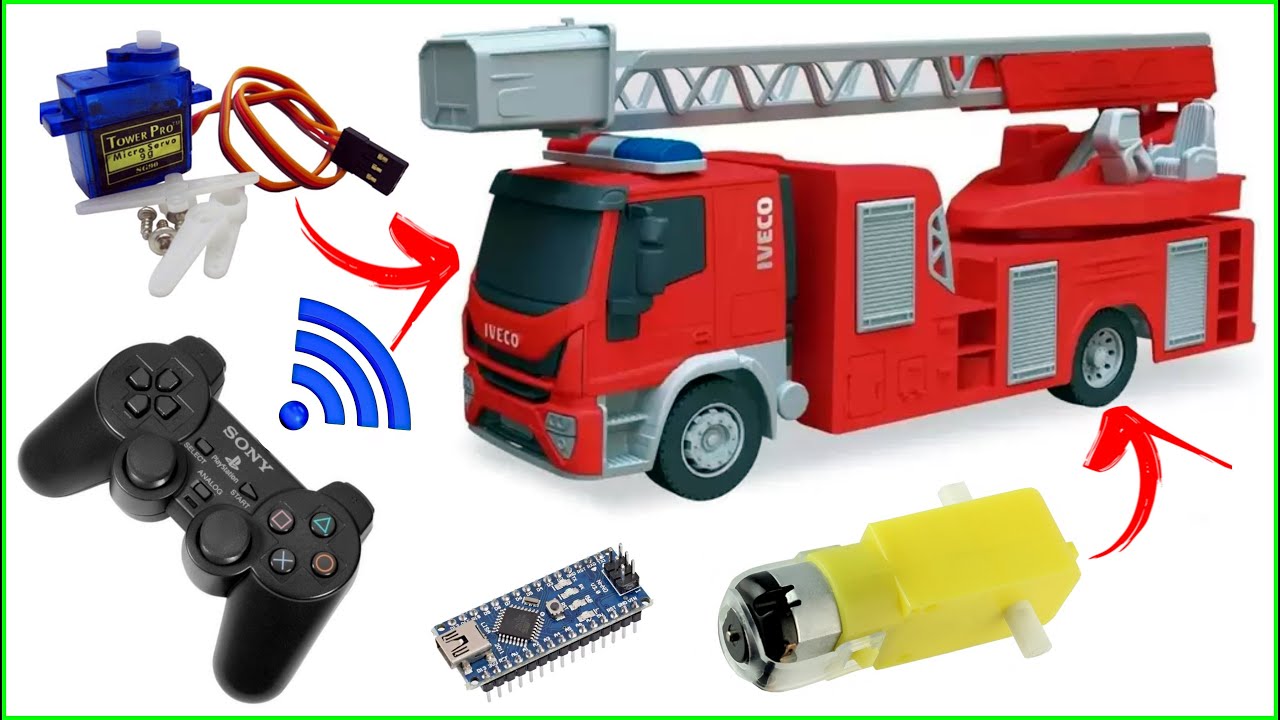 Dando Vida ao Caminhão de Bombeiros Iveco Tector RC  com Arduino - Sistemas Tração e Direção