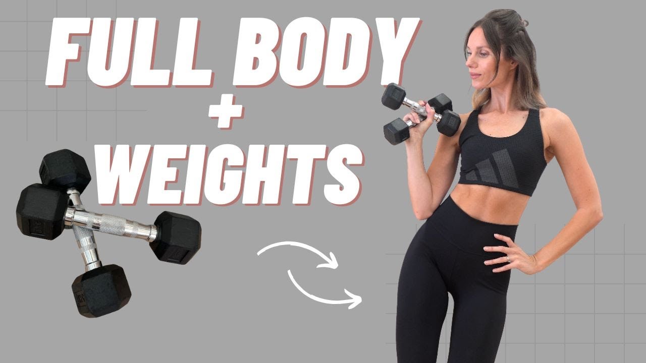 30 MIN GANZKÖRPER WORKOUT mit Gewichten - Muskelaufbau für Zuhause!
